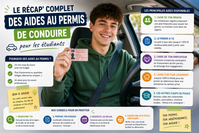 Le récap’ complet des aides au permis de conduire pour les étudiants