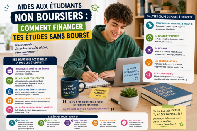 Aides aux étudiants non boursiers : comment financer tes études sans bourse